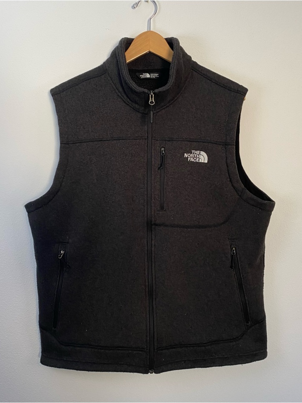 The North Face Mens Gray Full‎ Zip Vest Pockets XL